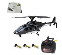 Stylomira RC Helicopter for Adults, F150BL V3 2.4G 5CH Air-Wolf Remote Control Helicopter with 6-Axis Gyro, Upgraded AHSS Remote Control & LED Lights - RTF