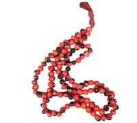 STYLONEST collection Natural Original Red Gunja Ratti Chirmi Mala Necklace with Tassel Natural Rosary Jaapmala for Meditation Mantra Chanting & Pooja Astrology for Men & Women