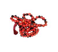 STYLONEST Haridwar Original Gunja Ratti Chirmi Mala Necklace with Tassel Natural Rosary Jaapmala for Meditation Mantra Chanting & Pooja Astrology Organic for Men & Women