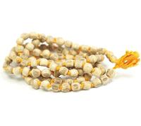 STYLONEST My Choice Wooden Tulsi Kanthi Mala Holy Basil Rosary Mala for Pooja, Chanting or Wearing, (Certified Certificate Included)