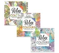 Styloo Adult Colouring Books, Set of 3 Books, 180 Designs - Animal, Floral, and Pattern Illustrations - Mindfulness and Relaxing Drawing Pad - Series 1