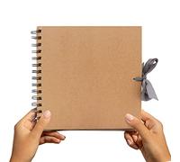 Styloo Medium Scrapbook Album with 50 Brown Pages, Brown