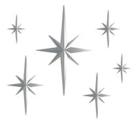 Stylor Century Modern Decor, Retro 3D Star Wall Sculpture, Plastic Wall In Accents Vintage Easy Decor,
