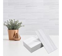 StyloVue 4 Pieces Peel and Stick Backsplash for Kitchen, 3" x 6" PVC Subway Tile 2026 Upgraded Dolomite Star Gray Backsplash Stick on Tile Elevate Kitchen Fireplace RV