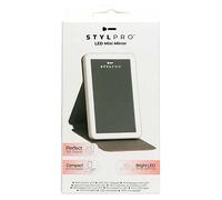 StylPro LED Mini Travel Makeup Mirror with Light - Portable, Compact, Adjustable LED Light,2 in 1 Stand & Case - Ideal for Travel, Holidays & Handbags