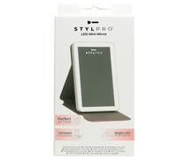StylPro LED Mini Travel Makeup Mirror with Light - Portable, Compact, Adjustable LED Light,2 in 1 Stand & Case - Ideal for Travel, Holidays & Handbags