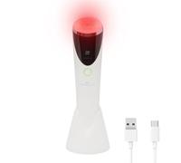 STYLPRO Pure RED LED and Infrared Light Facial Tool, Promotes Firmer and Brighter Skin, Promotes Regeneration of Collagen and Elastin, Wireless, Portable, 1 x USB Charging Cable, 1 x Charging Base