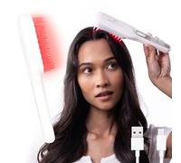 STYLPRO Red Light Hair Brush Comb, Encourages Hair Growth, Stimulates Hair Follicle, Aids in Hair Repair, 49x 655nm LEDs, Ergonomic Flexible Bristles, Rechargeable, Sonic Scalp Massage