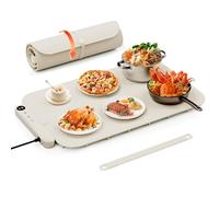Stylstoreazy Food Warmer Buffet Server,Graphene Silicone Electric Warming Tray Heating Mat with 6 Level Adjustable Temperature and 6 Hours Timer,Roll Up Warming Mat for Parties,Gatherings