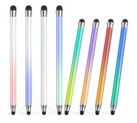 Stylus (8Pcs), 2 in 1 Stylus Pen for Touchscreen, High Precision and Sensitivity Double Rubber Tips, Compatible with iPad/iPhone/Samsung/Android Tablets and Other Capacitive Touch Screen (Multicolor)