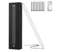 Stylus for Remarkable 2/1 Pen,EMR Pen with Flip Eraser,4096 Pressure Levels & Tilt Support,Palm Rejection,Magnetic Attraction, No Charging Needed, Includes 9 Extra Nibs (White)