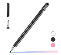 Stylus for Tablet, Capacitive Disc Tip Pencil & Magnetic Cap Compatible with All Touch Screens, Pens for iPad pro/5/6/7/8th/iPhone, Samsung Galaxy Tab A7/S7, Chromebook, Touch Pad (Black)