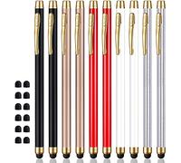 Stylus for Touch Screens, ChaoQ Capacitive Stylus Pens (10 Pcs) with 12 Replaceable Tips - Black, White, Silver, Gold, Red