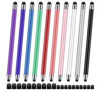 Stylus Pen [10 Pack] 2-in-1Universal Capacitive Touch Screen Pens for iPad/iPhone/Smartphones and Tablets,Compatible with All Capacitive Touch Screen,(Multiple Colors)