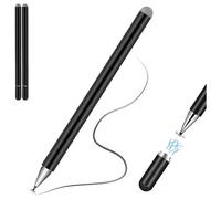 Stylus Pen, 2x TECHGEAR 2 in 1 Disc & Fiber Tip Stylus Pen for Touch Screens High Sensitivity Universal Pencil Compatible with...