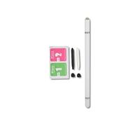 Stylus Pen - Accurate Positioning with 3 in 1 Multifunctional Design, 2 Fiber Nibs for Tablet and Mobile Phones (White)