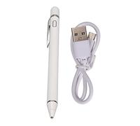 Stylus Pen Copper Tip Active Capacitive Fine Point Touch Screen Digital Pencil with Clip for Tablet, Compatible with iOS Android Devices (White)