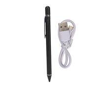 Stylus Pen Copper Tip Active Capacitive Fine Point Touch Screen Digital Pencil with Clip for Tablet, Slim 1-2mm Tip Stylus for Note Taking and Drawing on All Capacitive (Black)