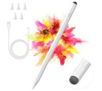 Stylus Pen for Android,Tablet Pencil for Samsung/Huawei/Lenovo/Mi Tablets & iPhone and Other Android Smartphone and pad Devices,Universal stylus with High Precision &Tilt Sensitivity (US White1)