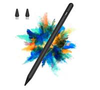 Stylus Pen for Android Touch Screens,Stylus Pencil for Tablet,Stylus Compatible Samsung/HuaWei/Tablet/Phone,Capacitive Pen with 2 Replacement Tips,Black (Black)