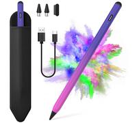Stylus Pen for iOS&Android Touch Screens, Active Pencil for Samsung, Smart Digital Stylus Pens for Lenovo/Huawei/Vivo/Mi Tablets, iPhone/Google Pixel Smart Phones Drawing&Writing (Purple Rose Red)