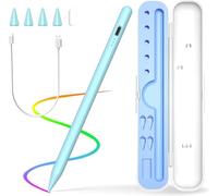 Stylus Pen for iPad 2018-2025, 15 Mins Fast Charge for Apple Pencil with Case, Compatible with iPad 11/10/9/8/7/6, iPad Pro M4/12.9"(6/5/4/3)/11", iPad Air M3/M2/5/4/3, iPad mini A17 Pro/6/5,Blue