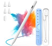 Stylus Pen for iPad 2018-2025, 15 Mins Fast Charge for Apple Pencil with Palm Rejection, Compatible with iPad 11/10/9/8/7/6, Pro M4/12.9"(6/5/4/3)/11", Air M3/M2/5/4/3, Mini A17 Pro/6/5,White