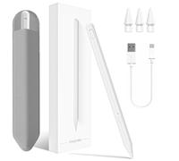 Stylus Pen for iPad 2018-2025 i-Pad 9th&10th&11th A16 Gen,Milikilo Stylus Pen with Pencil Holder,Palm Rejection iPads Air11&13"(M2/M3),iPad Pro 11"&13"(M4),i-Pad 6th-10th,iPads Air 3/4/5 (White)