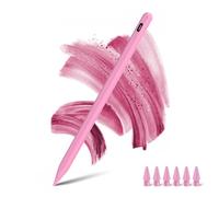 Stylus Pen for iPad 2018-2025 with Palm Rejection & Power Display,Pencil for iPad 11th/10th/9th/8th/7th/6th Air M3/M2/5/4/3 Pro 11''/12.9''/M4/M5 Mini 7/6/5th (Pink)