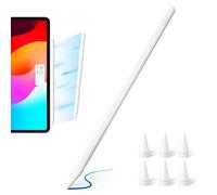 Stylus Pen for iPad (2018-2025) with Tilt Sensitivity, Palm Rejection, 6 Tips, Fast Charging, Compatible with iPad 6-11, Mini 5-7, Air 3-5, Pro 11/12.9 Inch