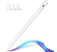 Stylus Pen for iPad 6th-11th Generation -2X Fast Charge Active Pencil with Palm Rejection & Tilt Sensitivity, Compatible with 2018-2025 Apple iPad Pro 11"/12.9"/M4 ，Air3/4/5/M2/M3, Mini 5/6th（White）