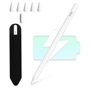 Stylus Pen for iPad 9th 10th 11th Generation with Palm Rejection, Fast Charging Pencil for iPad A16/10/9/8/7/6, for Air 5/4/3/M3, for Pro 11/12.9"(2018-2022), Mini 5/6 (White)