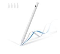 Stylus Pen for iPad 9th&10th Generation, Active Pencil for iPad 11/10/9/8/7/6th Gen, Pro 12.9"/11"/M4, Air 3/4/5/M2, Mini 5/6th, No Bluetooth with Palm Rejection, White