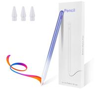 Stylus Pen for iPad Pencil 6-11th Generation(2018-2025) - 2X Fast Charge Active Pencil Compatible with Apple Pencil Pro 11"/12.9"/M4, Air 3/4/5/M2/M3,mini 5/6, White Purple