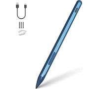 Stylus Pen for Microsoft Surface Pro 12/11/10/9/8/7/6/5/4/3/X Surface Go/Laptop/Book/Studio/Duo/HP/ASUS Series, 4096 Pressure Sensitivity, Palm Rejection Function, Eraser & Right-Click Shortcuts, Blue