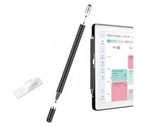 Stylus Pen for Skylight Calendar 15 inch & 27 inch, Dual Tip with Mesh and Disc Tips, 2 Spare Replacement Disc Tips, Writing Pen with Mount Holder for Skylight Calendar Accessories (Black)