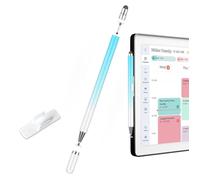 Stylus Pen for Skylight Calendar 15 inch & 27 inch, Dual Tip with Mesh and Disc Tips, 2 Spare Replacement Disc Tips, Writing Pen with Mount Holder for Skylight Calendar Accessories (Blue)