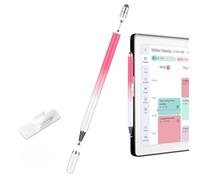 Stylus Pen for Skylight Calendar 15 inch & 27 inch, Dual Tip with Mesh and Disc Tips, 2 Spare Replacement Disc Tips, Writing Pen with Mount Holder for Skylight Calendar Accessories (Pink)