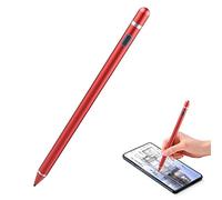 Stylus Pen for Touchscreen - 1.5mm Ultra-Fine Tip Stylus Pen for iPad Pro, Air | Magnetic Cap | 12H Battery | No Bluetooth | Compatible with iPhone, Android, Chromebook, Tablets (red)