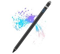 Stylus Pen for Touchscreen - 1.5mm Ultra-Fine Tip Stylus Pen for iPad Pro, Air | Magnetic Cap | 12H Battery | No Bluetooth | Compatible with iPhone, Android, Chromebook, Tablets (Black)