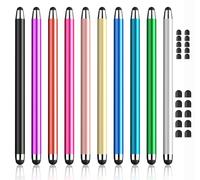 Stylus Pen for Touchscreen,10 Pack Multiple Metal Colors,2 in 1 Universal Stylus, High Precision Sensitivity, Stylus Pen for ipad,iPhone, Android,Galaxy Microsoft,Tablet All Capacitive Touch Screens