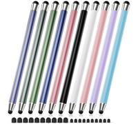 Stylus Pen for Touchscreen 10Pcs, 2-in-1 High Sensitivity & Precision Stylists pens, Stylus Pen for iPad/iPhone/Samsung/Android Tablets and Universal Capacitive Touch Screen (Colorful)