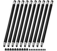 Stylus Pen for Touchscreen 10Pcs, 2-in-1 High Sensitivity & Precision Stylists pens, Stylus Pen for iPad/iPhone/Samsung/Android Tablets and Universal Capacitive Touch Screen (Black)