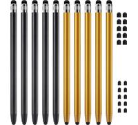 Stylus Pen for Touchscreen, ChaoQ 10pcs High Sensitivity and Precision Stylus Pen for iPad iPhone Android Compatible with All Touch Screens (Black/Gold)