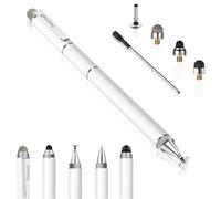 Stylus Pen for Touchscreen - Versatile 4 in 1 High Sensitivity and Precision Tablet Stylus Pen, Universal for iPad,iPhone,Samsung,Android All Capacitive Touch Screens-White