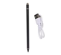 Stylus Pen T2, Universal Stylus Pen for Tablet and Phone, Fine Point Touch Screen Pen with 1-2mm Nib, Aluminium Alloy Stylus for iPhone Android Devices (Black)