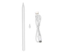 Stylus Pen with Palm Rejection and Tilt Sensitivity, Capacitive Tablet Pen with 3 - Light Battery Level Display, 1.5mm Replaceable Tip, Magnetic Side Adsorption for (White)