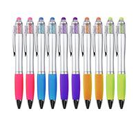 Stylus Pens 2-in-1 Ballpoint Pen 1.0mm Medium Point Pens with Crystals for Women Black Ink Pen with Stylus Ball Point Pen with Comfort Grip for The iPad, 10-Count