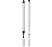 Stylus Pens for Touch Screens,2 Pack 2 in 1 Universal High Sensitivity Tablets Pens for iPads,Apples,Samsung Galaxys,Smartphones, Androids, Microsofts and Other Touch Screens White