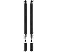 Stylus Pens for Touch Screens,2 Pack 2 in 1 Universal High Sensitivity Tablets Pens for iPads,Apples,Samsung Galaxys,Smartphones, Androids, Microsofts and Other Touch Screens Black